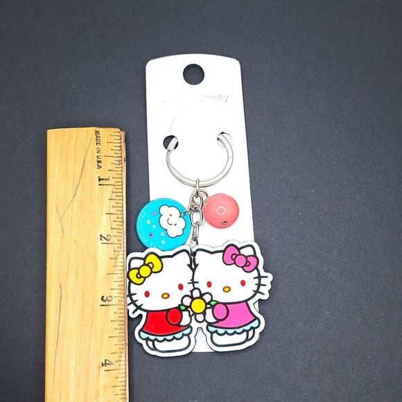 Hello kitty pink bow rainbow cloud charm bead ac… - Picture 2 of 2